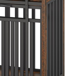 Jaula Moderna de Madera y Metal para Mascotas de Raza Grande, con Caja Superior de Almacenamiento, Cierre Deslizante Horizontal, Bandeja de Madera, para Uso en Interiores - Product Image 4