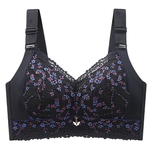 Women's Sexy Full Figure Wire-Free Lace Plus Size <b>Bra</b> Thin Seamless Large Chest Underwear Non-Padded Minimizer Women <b>Bra</b> - Product Image 4