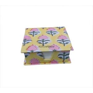 Cuaderno de alta calidad con cubierta de tela estampada, papel hecho a mano y cierre, diario y bloc de notas para uso en oficina. - Product Image 6