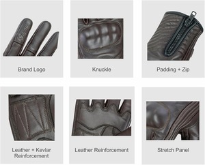 Guantes de moto con material antidesgaste para una durabilidad duradera en la conducción de motocicletas - Product Image 3