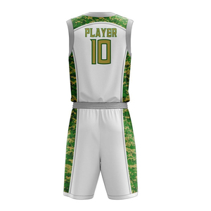 Ensembles personnalisés par sublimation, respirants, grande taille, saison estivale, 100% polyester, séchage rapide, antibactériens, coupe ajustée, uniforme de basketball - Product Image 4