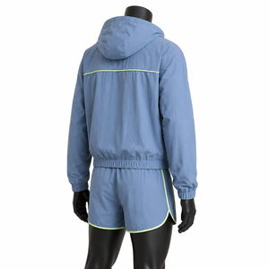 Ensemble de survêtements légers pour hommes : coupe-vent en nylon et short Dolphin – Vêtements de sport de course à pied – Fabrication sous marque privée - Product Image 2
