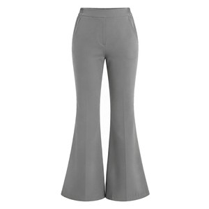 Pantalones de Moda para Mujer, Corte Acampanado, Cómodos para Uso Diario, Cintura Elástica, 100% Algodón, Alta Calidad, Fabricante de Ropa Personalizada OEM ODM - Product Image 1