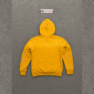 เสื้อฮู้ดดี้สีเหลืองทรงโอเวอร์ไซส์ลายกราฟิกสำหรับผู้ชาย สไตล์สตรีทแฟชั่น ทรงหลวม สวมใส่สบายๆ สำหรับฤดูใบไม้ร่วง สตรีทแวร์มินิมอล แขนยาว - Product Image 6