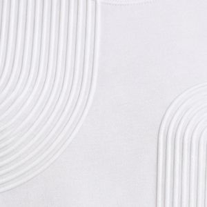 Camiseta Blanca Texturizada con Relieve para Mujer, Cuello Redondo Minimalista, Manga Corta, Estilo Casual, Suave para Uso Diario, OEM ODM Personalizable - Product Image 3