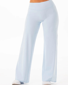 Legging de yoga évasé pour femme, uni, extensible dans quatre directions, séchage rapide, grande taille, respirant, coupe-vent, taille haute, en tissu tricoté - Product Image 1
