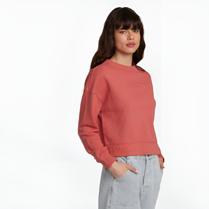 Sudadera Corta de Invierno para Mujer, Estilo Moderno, de Secado Rápido, Manga Larga, Cuello Redondo, Felpa, Personalizable - Product Image 2