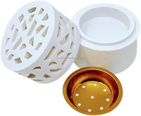 SS CRAFTS INDIA – Brûleur d'encens religieux indien en bois 100 % fait main de luxe, porte-parfum Bakhoor, couleur et taille personnalisables pour la maison