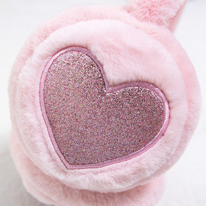 Bandeau d'oreilles de chat violet en peluche avec intérieur scintillant rose – Accessoires chauds et douillets pour l'hiver - Product Image 3