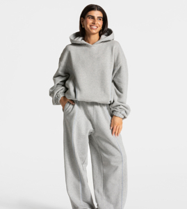 New Stylish <b>Cropped</b> Hoodie for Women Full <b>Zip</b> <b>up</b> Luxury Plain Customized Logo Cotton Loungewear Women's Hoodies - Product Image 2