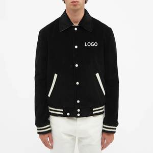 Veste universitaire personnalisable, nouvelle mode, de haute qualité, respirante, col en V, fermeture éclair, logo brodé sur le devant, unisexe - Product Image 3