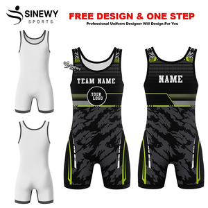 Wrestling Singlet Large Sportswear Uniform Best Design Oem Wholesale Spandex/Polyester Stretch Breathable Quick Dry Wrestling - Product Image 2