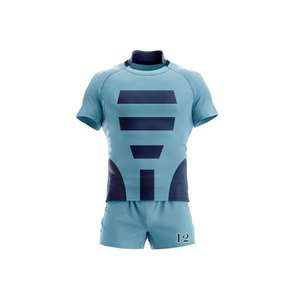 Uniforme de Rugby a Precio de Fábrica, Jersey de Fútbol Americano Personalizado por Sublimación, Jersey y Pantalones Cortos de Rugby Transpirables de Poliéster de Secado Rápido - Product Image 2