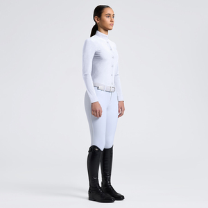 High Quality 4way Stretch Horse Riding <b>Equestrian</b> Shirt Top Base Layer Competition Show Shirt Polo in Soft Feel Technical Fabric - Product Image 5