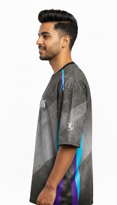 เสื้อยืดแฟชั่นผู้ชายทรงโอเวอร์ไซส์ สไตล์สตรีทลำลอง พิมพ์ลายแบบซับลิเมชั่น - Product Image 3