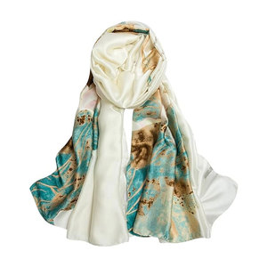 Elegante Bufanda de Seda con Textura Suave, Accesorio de Moda Premium para Mujer, Diseño Personalizado, Color Sólido, Bufanda de Seda Hecha a Medida al por Mayor - Product Image 1