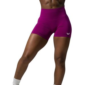 Shorts Deportivos de Cintura Alta Color Morado para Mujer, Suaves y Elásticos, para Entrenamiento, Fitness, Yoga, Ropa Deportiva Activa, Cómodos y de Alto Rendimiento - Product Image 1