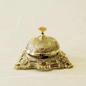 Vintage Style Metal Table <b>Bell</b> Antique Finish Hand <b>Bell</b> Decorative <b>Service</b> <b>Bell</b> for Hotel Restaurant Desk Home Decor and Gifting - Product Image 3