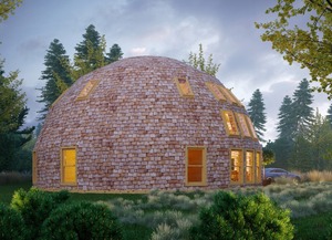 Kit de Estructura de Domo MOON HOUSE de 45' de Diámetro, 2345 pies cuadrados, Prefabricado en Madera + Envío Gratis - Product Image 2