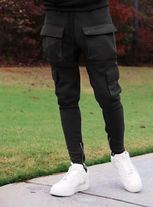 New Arrival Baggy Cargo Pants Men Custom Multi Pocket <b>Jeans</b> 100% Cotton Custom Wide Leg Heavy Duty Cargo Pants Wholesale - Product Image 4