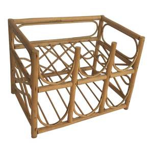 Stylish Natural Rattan Wine Rack For Decorative <b>Kitchen</b> Display And Easy Access To Favorite Wine Bottles - Product Image 3