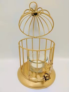 Portavelas de Alta Calidad con Diseño Floral en Forma de Jaula de Pájaro, Hecho a Mano, Ecológico, Decoración para el Hogar, Vacío - Product Image 5