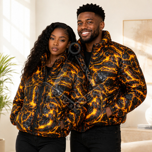 Veste matelassée unisexe personnalisée avec motif maçonnique héritage, imprimé flamme, élégante, à manches longues, vêtement d'extérieur isolé pour l'hiver - Product Image 2