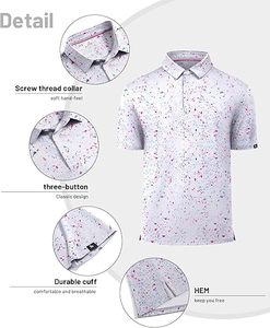 เสื้อเชิ้ตผู้ชายแบบลำลองสั่งทำ OEM คุณภาพสูง ผ้าฝ้าย กอล์ฟ กันยับ แขนสั้น พิมพ์โลโก้ ปักลาย ขายส่งจำนวนมาก - Product Image 3