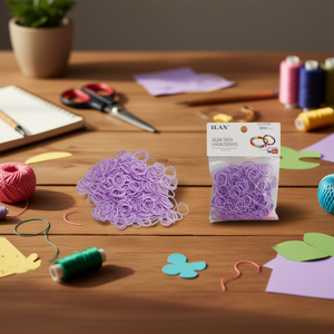 Elastici Ilan color lavanda, 300 pezzi, per artigianato e progetti fai da te - Product Image 2