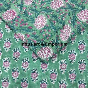 Block Print Cotton Cambric 60X60 Running Fabric Traditional Jaipuri Print Cotton Fabric - Product Image 3