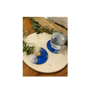 Handmade 5mm Resin <b>Coaster</b> Set with <b>Heat</b> Resistant Surface for Stylish Tabletop Home Decor and Furniture Protection - Product Image 5