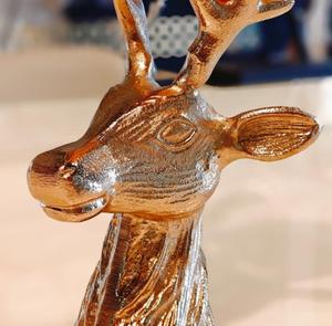 Golden Metal Deer Antler <b>Tea</b> <b>Light</b> Holder Round Shape Heat Resistant Home Decoration Christmas - Product Image 4