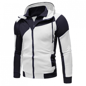 Men's Hooded Tracksuit Full <b>Zip</b> Color Blocking Sporty Casual Autumn Wear Regular Fit 100% Polyester Long Sleeve - Product Image 6
