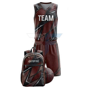 Uniforme de basketball à manches courtes avec logo personnalisé OEM/ODM, de haute qualité, 100% polyester respirant, sac d'accessoires inclus - Product Image 3