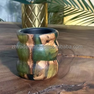 Quemador de Resina de Oud de Madera de Inspiración Árabe Opulento, Difusión de Fragancia Premium, Estilo Majlis y Decoración para Rituales Nocturnos de Ramadán - Product Image 1