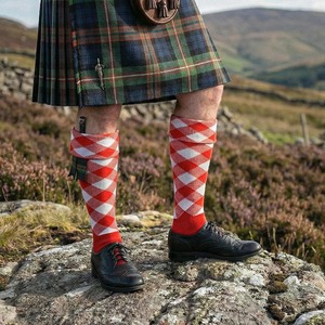 Highland Piper <b>Socks</b> <b>Wool</b> Blend Traditional Scottish Kilt Hose for Bagpipe Uniform Pipe Band Performance Wear Pakistan - Product Image 6