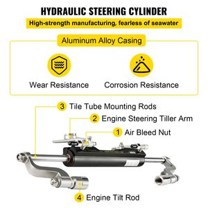 Kit di Sterzo Idraulico Compatto da 300HP per Motore Fuoribordo con Pompa Timone e Cilindro Idraulico Compatto da 300HP, Parti e Accessori per Imbarcazioni - Product Image 4