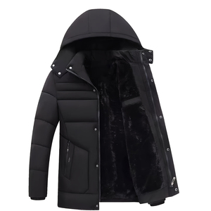 Latest Design Custom Men's Winter Puffer Jacket <b>Padded</b> Hooded Classic Street Wear Fashion Outdoor Style Thick Jacket <b>Coat</b> - Product Image 5