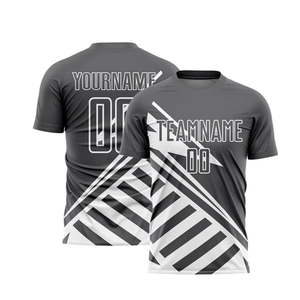 เสื้อฟุตบอลคุณภาพสูงสำหรับทุกเพศ ผลิตจากผ้าโพลีเอสเตอร์ 100% ระบายอากาศได้ดี เสื้อฟุตบอลแขนสั้นสำหรับชุดกีฬา พร้อมบริการสกรีนชื่อทีมตามสั่ง - Product Image 1