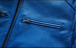 Veste en cuir vintage décontractée authentique pour hommes avec col à revers, manteaux chauds pour un usage quotidien, tenue décontractée en hiver - Product Image 2