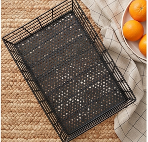 Cesta de Almacenamiento de Alambre Metálico Negro Premium, Diseño Rectangular Moderno, Apilable, Solución Multiusos para Organización - Product Image 3