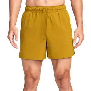 Short de bain pour homme jaune moutarde Vêtements de plage à séchage rapide Vêtements de sport d'été à taille élastique et à cordon de serrage Logo personnalisé - Product Image 1