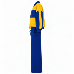 Ensemble de sport respirant personnalisé Sigma Gamma Rho Sorority avec logo brodé sur le devant, ensemble en molleton bleu et or à manches longues pour femme - Product Image 5