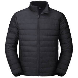 Custom High Quality Hooded Men's Waterproof Eco-Friendly <b>Puffer</b> <b>Jacket</b> with Stand Collar Front Logo Windproof Winter for Adults - Product Image 1
