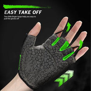 Factory Direct Customizable Wholesale New Design Summer Half <b>Finger</b> Unisex Cycling Gloves Adjustable Wrist <b>Strap</b> Hook Loop - Product Image 4