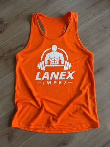 Custom Men's <b>Orange</b> Gym Tank <b>Top</b> Sleeveless Fitness <b>Vest</b> Bodybuilding Workout Shirt Quick Dry Training Athletic Sportswear - Product Image 6