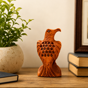 Escultura de águila de madera hecha a mano, estatua decorativa artística para la decoración del hogar y la sala de estar - Product Image 6