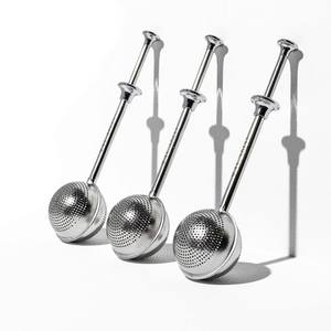 New Arrival Pewter Lily Tea Strainer Handmade Floral Handle Loose Leaf Tea <b>Filter</b> Luxury Gift Kitchen Tool - Product Image 3