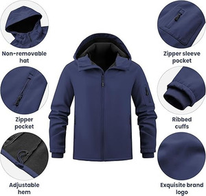 Chaqueta Softshell para Hombre LUCIVA Arctic Navy: La Chaqueta Softshell Híbrida de Primera Calidad para Clima Frío - Product Image 3