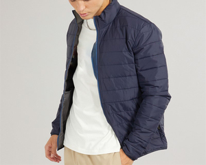 Waterproof Breathable Windproof Zipper Print Custom Logo Men's Winter Puffer Jacket - Product Image 1